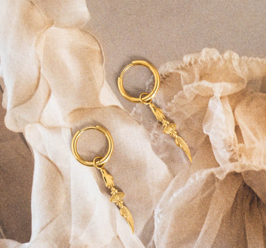 Set Of 2 Earrings Eyecatcher Hoop Gold - Things I Like Things I Love