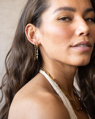 Set Of 2 Earrings Eyecatcher Hoop Gold - Things I Like Things I Love