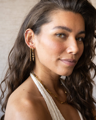 Set Of 2 Earrings Eyecatcher Hoop Gold - Things I Like Things I Love
