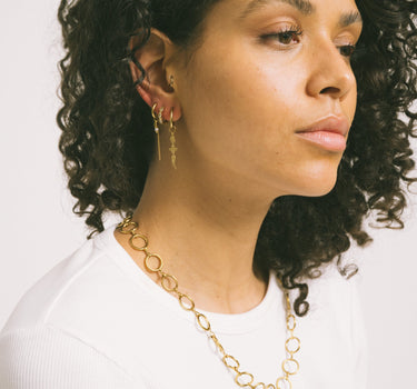 Set Of 2 Earrings Eyecatcher Hoop Gold - Things I Like Things I Love