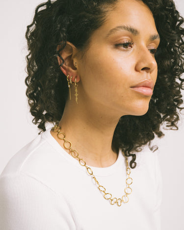 Set Of 2 Earrings Eyecatcher Hoop Gold - Things I Like Things I Love