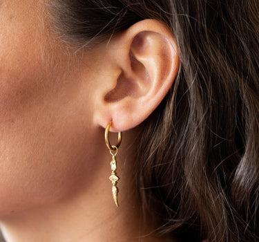 Set Of 2 Earrings Eyecatcher Hoop Gold - Things I Like Things I Love