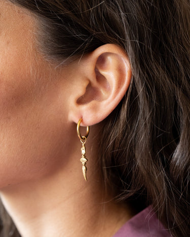 Set Of 2 Earrings Eyecatcher Hoop Gold - Things I Like Things I Love
