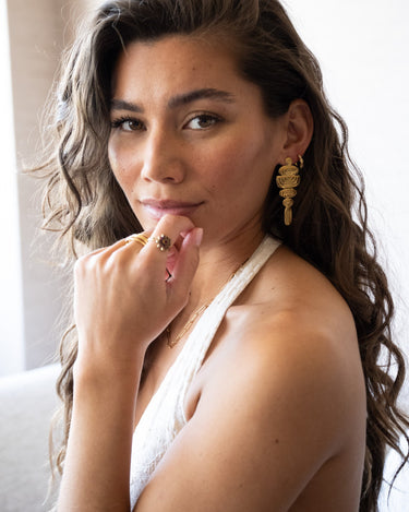 Set Of 2 Earrings Greek Elegance Hoop Gold - Things I Like Things I Love