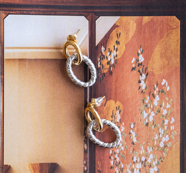 Set of 2 Earrings Vinca Gold & Silver - Things I Like Things I Love