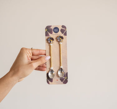 SET OF 2 - Handmade Teaspoon Valery Violet - Things I Like Things I Love