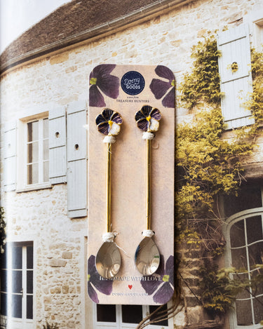 SET OF 2 - Handmade Teaspoon Valery Violet - Things I Like Things I Love