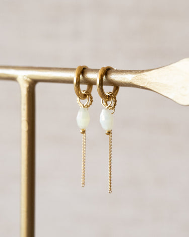 Set Of 2 Hoop Cain Water Drop Gold - Things I Like Things I Love