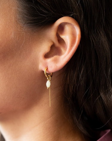 Set Of 2 Hoop Cain Water Drop Gold - Things I Like Things I Love
