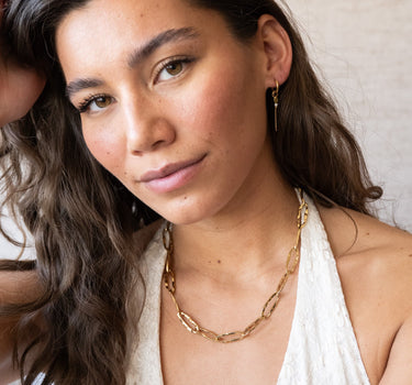 Set Of 2 Hoop Chain Medusa Gold - Things I Like Things I Love