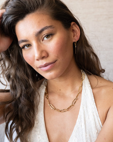 Set Of 2 Hoop Chain Medusa Gold - Things I Like Things I Love