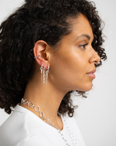 Set Of 2 Hoop Chain Medusa Silver - Things I Like Things I Love