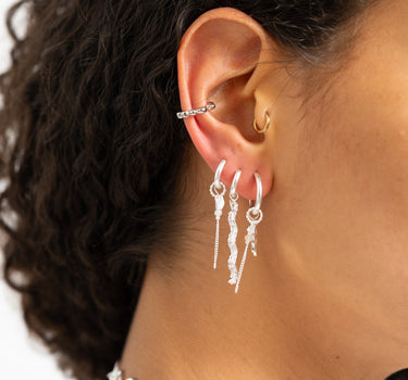 Set Of 2 Hoop Waves Silver - Things I Like Things I Love