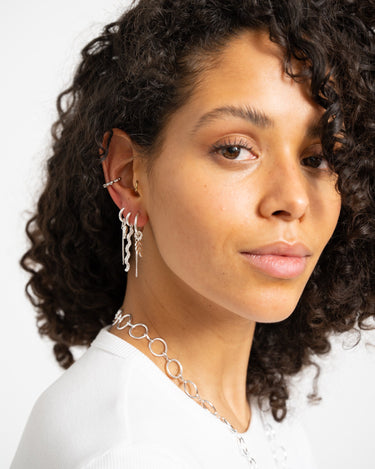 Set Of 2 Hoop Waves Silver - Things I Like Things I Love