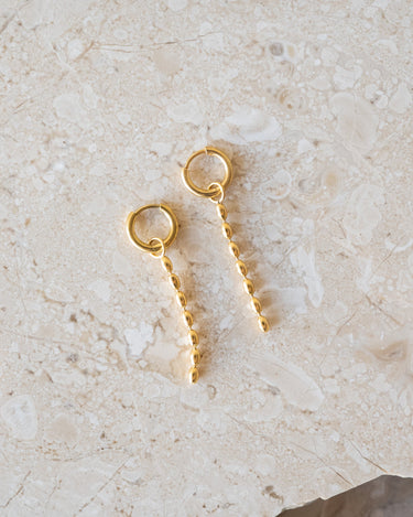 Set of 2 Hoops Bones Gold - Things I Like Things I Love