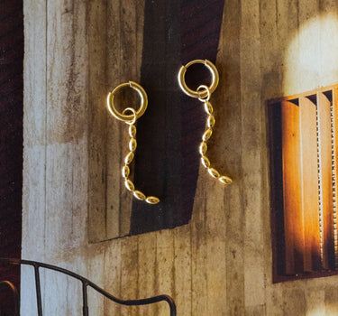 Set of 2 Hoops Bones Gold - Things I Like Things I Love