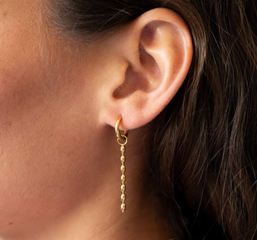 Set of 2 Hoops Bones Gold - Things I Like Things I Love
