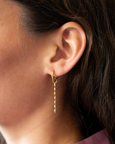 Set of 2 Hoops Bones Gold - Things I Like Things I Love