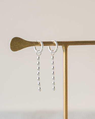 Set of 2 Hoops Bones Silver - Things I Like Things I Love