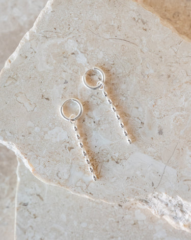 Set of 2 Hoops Bones Silver - Things I Like Things I Love