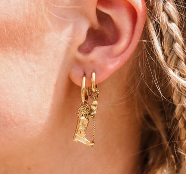 Set of 2 Hoops Howdy Gold - Things I Like Things I Love