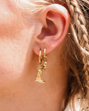 Set of 2 Hoops Howdy Gold - Things I Like Things I Love
