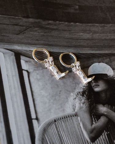 Set of 2 Hoops Howdy Silver - Things I Like Things I Love