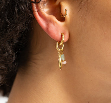Set of 2 Hoops Little Fish Gold - Things I Like Things I Love
