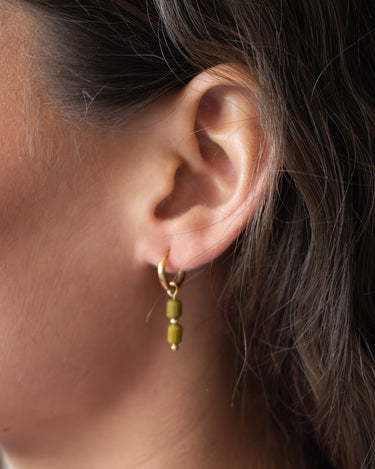 Set of 2 Hoops Saloon Gold Gold - Things I Like Things I Love