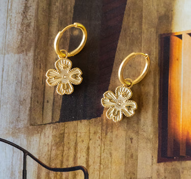 Set of 2 Hoops Wish Me Luck Gold - Things I Like Things I Love