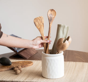 SET OF 2 - Kitchen Spoon Ollie Olive Wood - Things I Like Things I Love