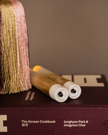 SET OF 2 - Led Dinner Candle White/Gold - Things I Like Things I Love