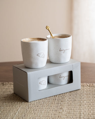 SET OF 2 - Mug Croissant Bonjour - Things I Like Things I Love