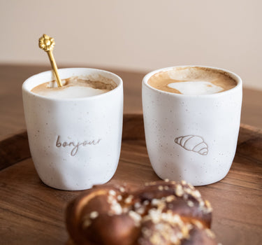 SET OF 2 - Mug Croissant Bonjour - Things I Like Things I Love