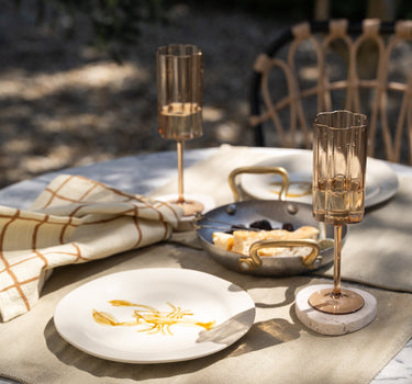 SET OF 2 - Outdoor Champagne Glass Amber - Things I Like Things I Love