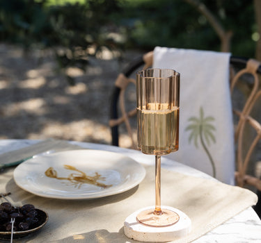 SET OF 2 - Outdoor Champagne Glass Amber - Things I Like Things I Love