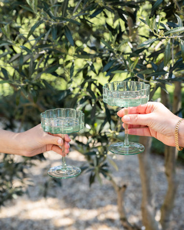 SET OF 2 - Outdoor Cocktail Glass Green - Things I Like Things I Love