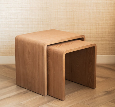 SET OF 2 - Side Table / Nightstand Ash Wood - Things I Like Things I Love