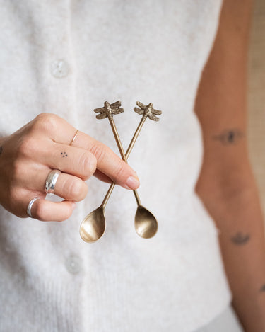 SET OF 2 - Spoon Dragonfly Gold - Things I Like Things I Love