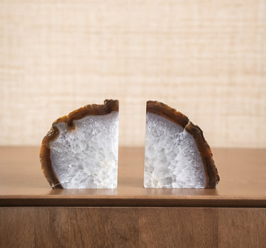 SET OF 2 - Unique Bookend Agate Stone Medium - Things I Like Things I Love