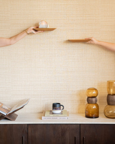 SET OF 2 - Wall Shelf Craftsman Teak Wood - Things I Like Things I Love