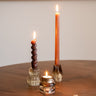 SET OF 3 - Candle Holder Glass Smoked Brown - Things I Like Things I Love