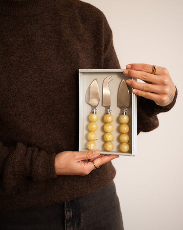 SET OF 3 - HKLIVING Cheese Knives Lemon - Things I Like Things I Love