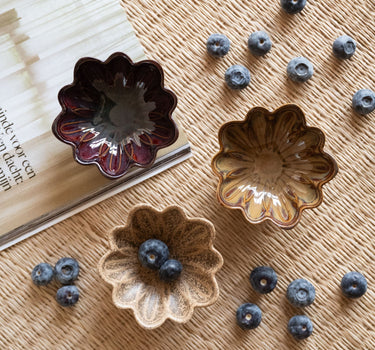 SET OF 3 - Small Bowl Flower Ceramic - Things I Like Things I Love