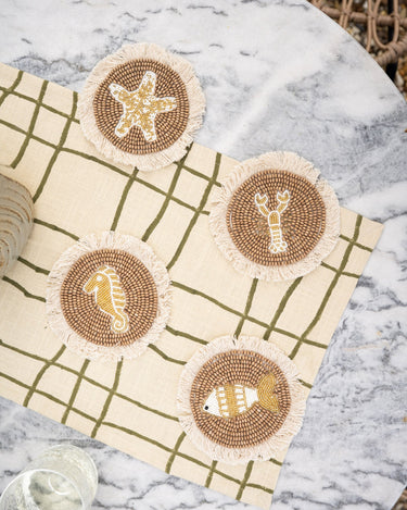 SET OF 4 - Beaded Nuwara Coaster - Things I Like Things I Love