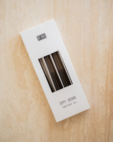 SET OF 4 - Candle Dippy Brown - Things I Like Things I Love