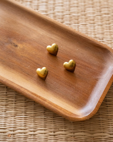 SET OF 4 - Candle Pin Heart Gold - Things I Like Things I Love