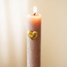 SET OF 4 - Candle Pin Heart Gold - Things I Like Things I Love