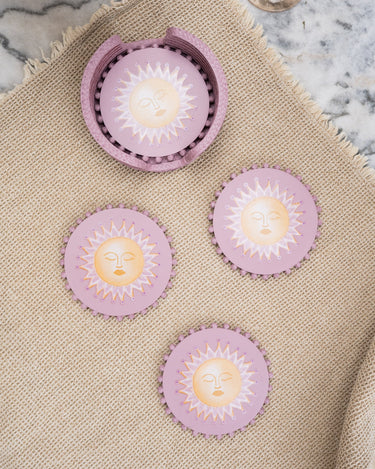 SET OF 4 - Coasters Sun Lilac - Things I Like Things I Love
