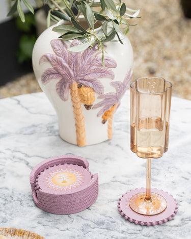 SET OF 4 - Coasters Sun Lilac - Things I Like Things I Love